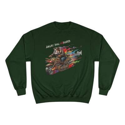 Angry Dog Onboard Graphic style 1 Champion Crewneck Sweatshirt for Gamers & Sci‑Fi Fans