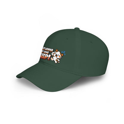 I Just Wanna Get Some Sleep Pixel Cat Low Profile Cap Hat
