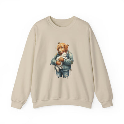 Watercolor painting style 12 Men & Women Cute Cat Pile Crewneck Sweatshirt