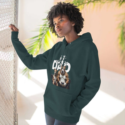 The Best Dad - Bulldog Father & Puppy Graphic Unisex Hoodie