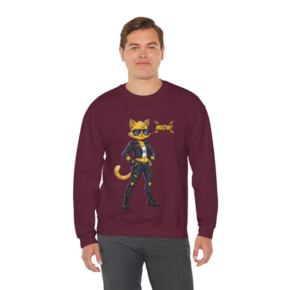 Cool Cat Unisex Heavy Blend Crewneck Sweatshirt style 4