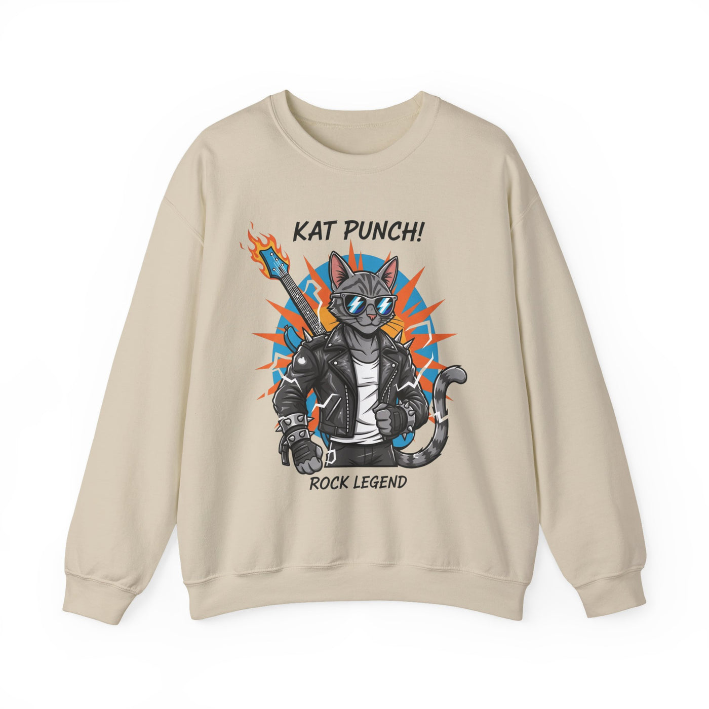 Cool Cat style 1 Unisex Crewneck Sweatshirt | Cozy Gift for Cat Lovers, Casual Wear, Unique Graphic Sweatshirt, Birthday Gift, Everyday Style