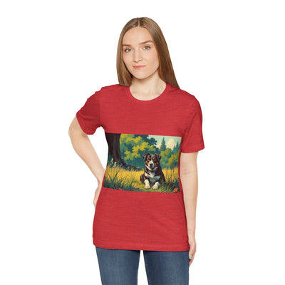 Adorable Dog comic style 2 Unisex Soft Tee | Cute Dog Lover's Shirt, Animal Graphic T-Shirt, Pet Themed Gift, Casual Wear