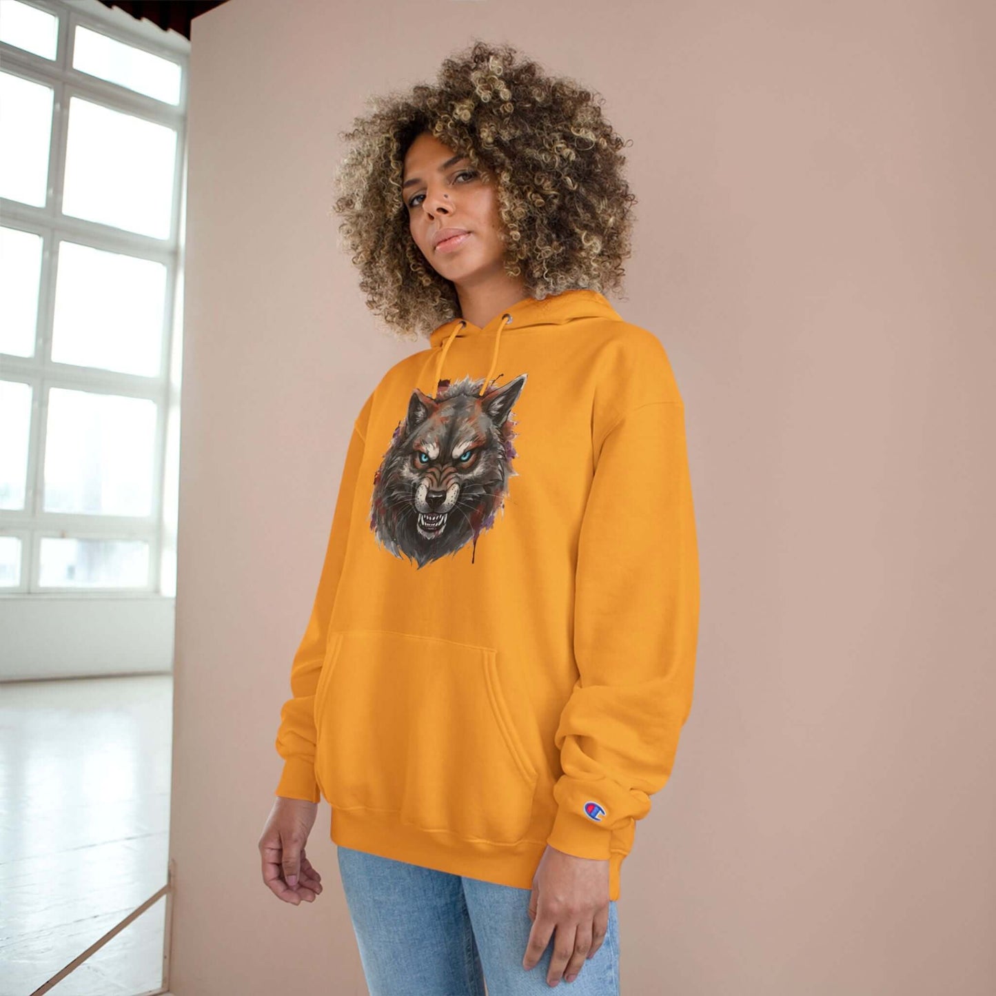 Angry Dog Men and Women Champion Hoodie style 2