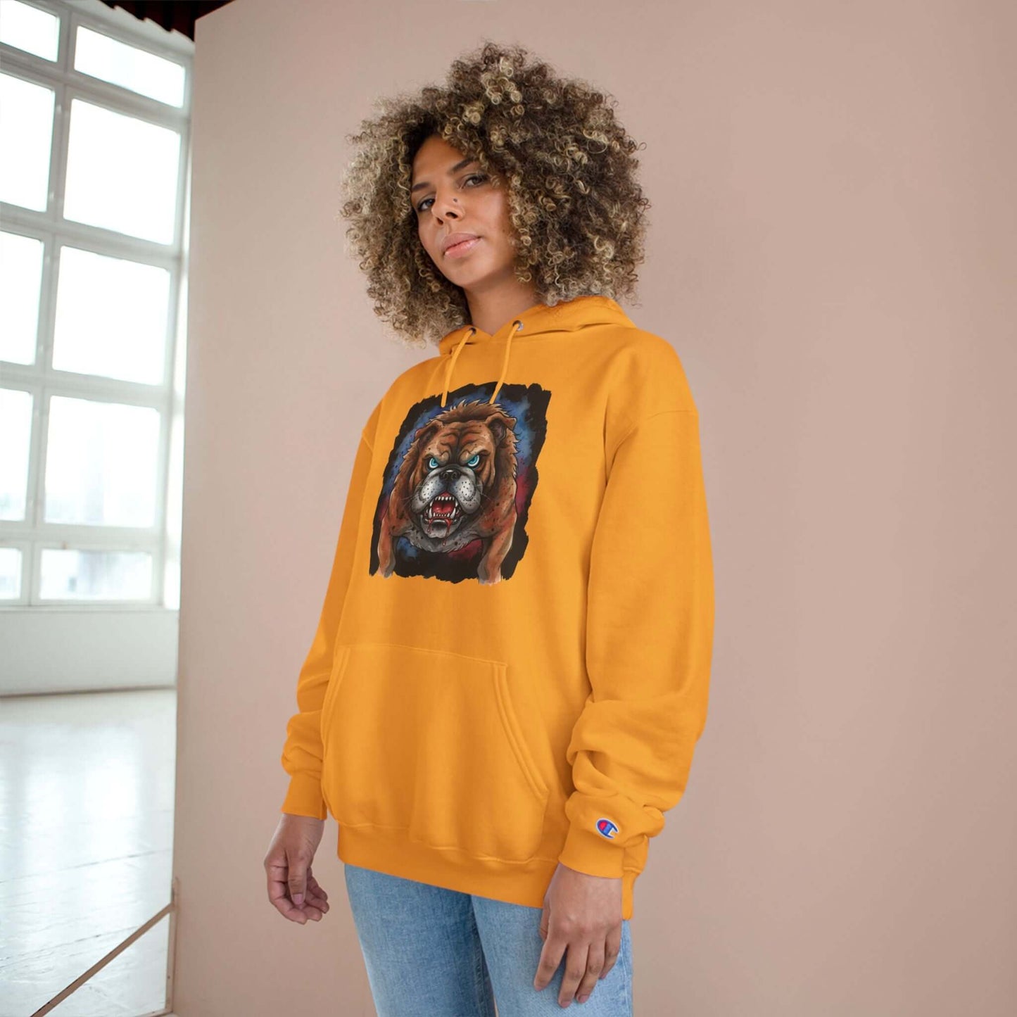 Angry Dog Men and Women Champion Hoodie style 4