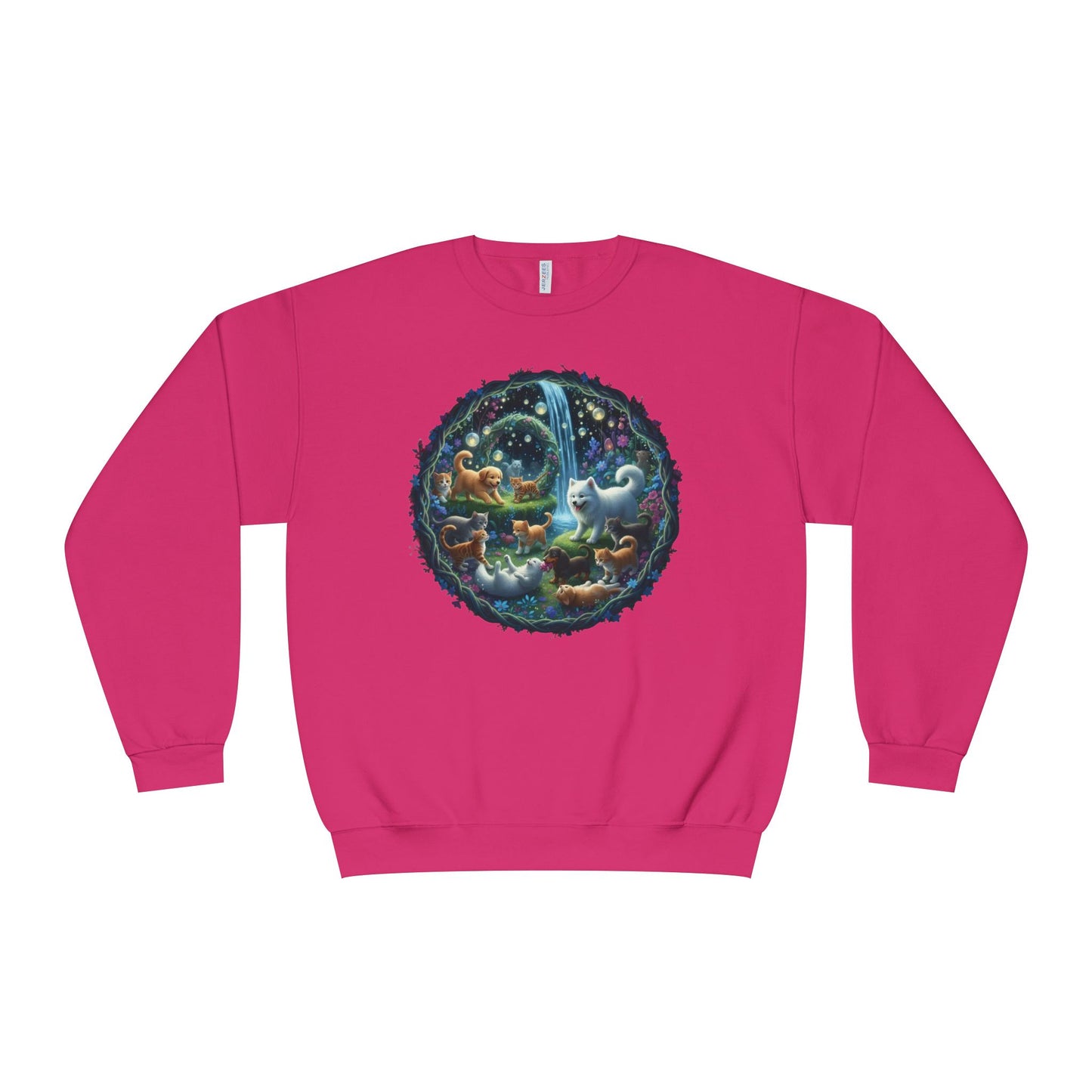 Cats & Dogs Happy Garden Unisex NuBlend Crewneck Sweatshirt style2
