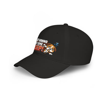 I Just Wanna Get Some Sleep Pixel Dog Low Profile Cap Hat