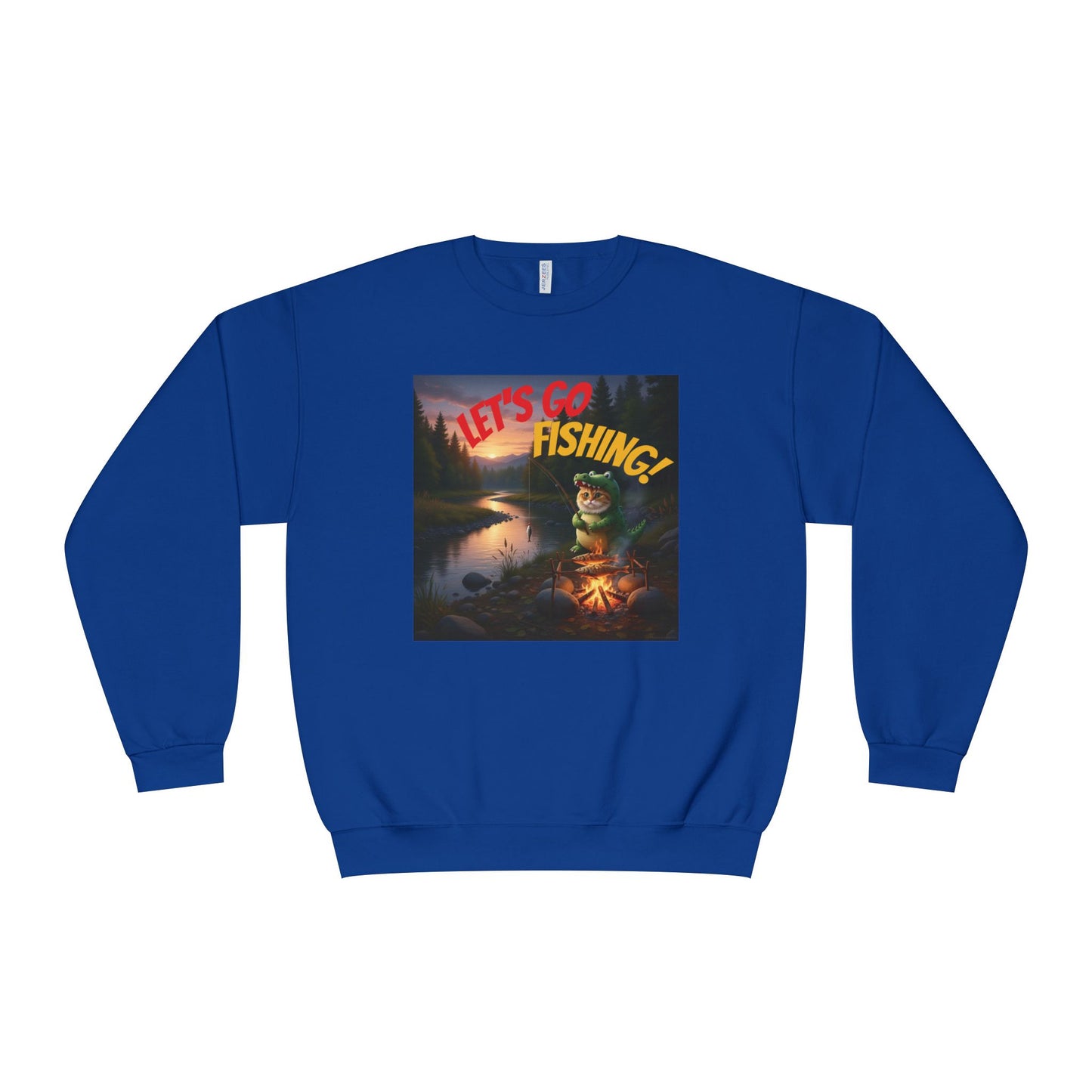 Crocodile Cat Fishing Unisex NuBlend Sweatshirt style 1