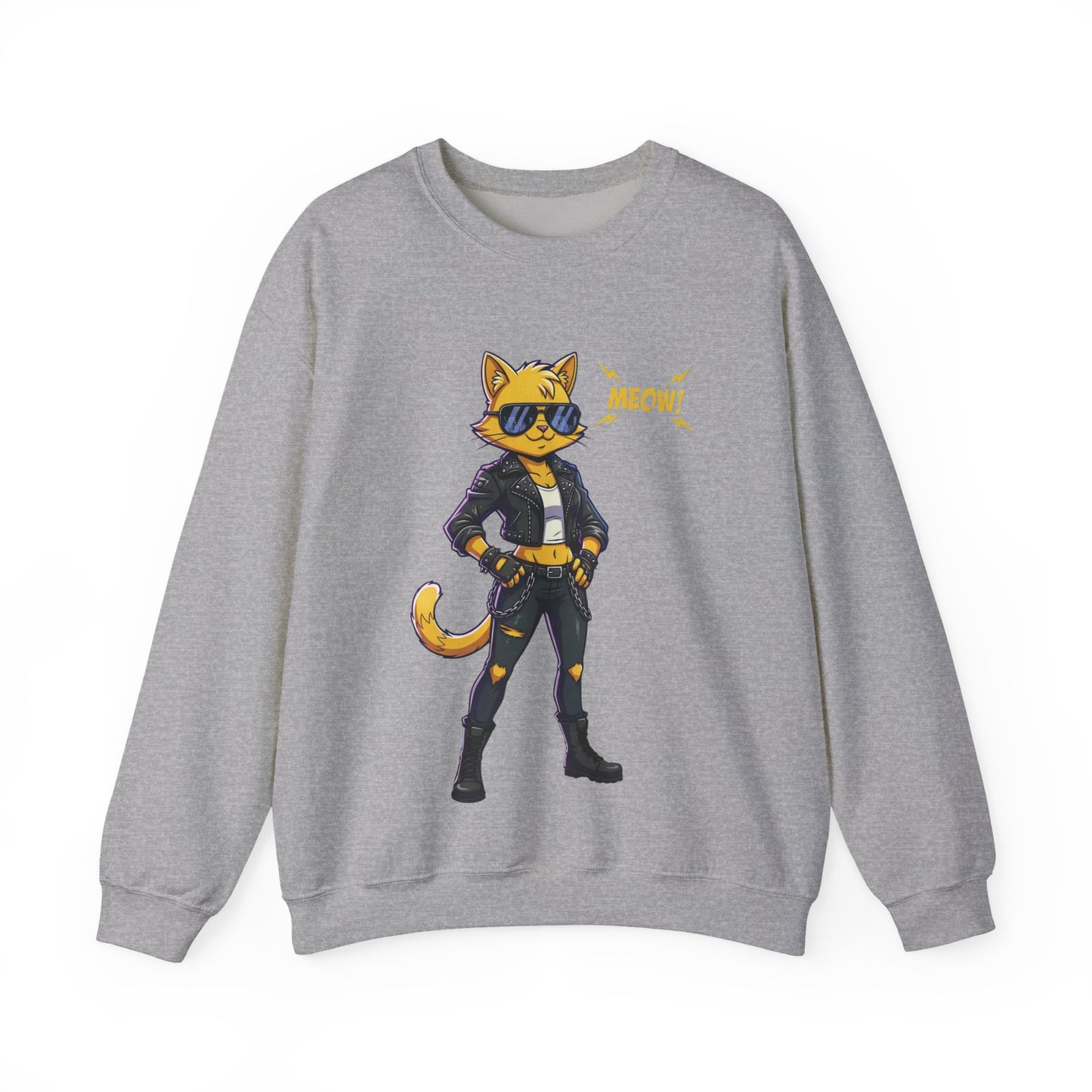 Cool Cat Unisex Heavy Blend Crewneck Sweatshirt style 4