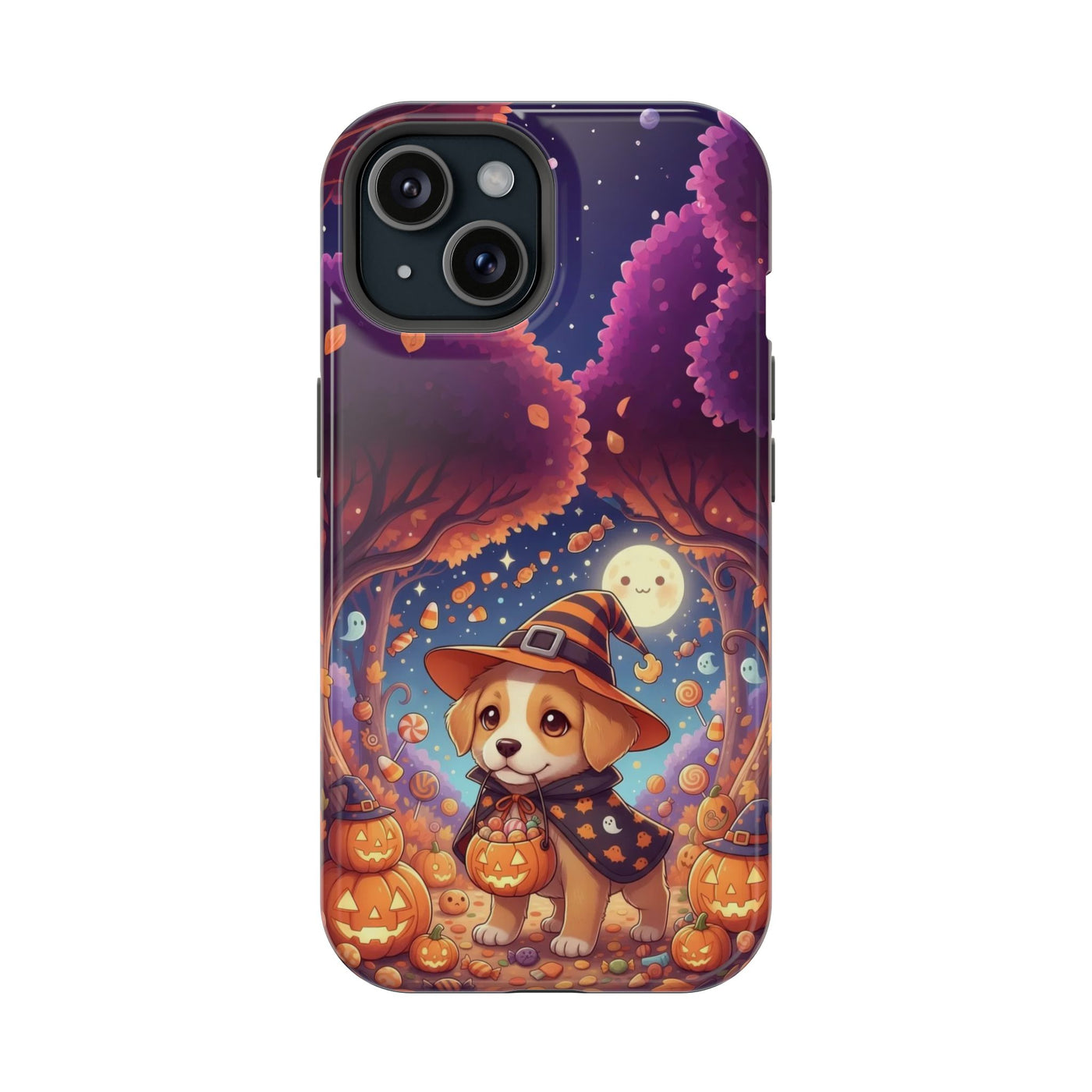 Halloween cute puppy anime style 1 Magnetic Impact-Resistant Phone Case, Cute Dog Design, Pet Owner Gift, Animal Lover Accessory, Birthday Gift for Dog Lovers