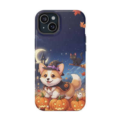 Halloween cute puppy anime style 4 Magnetic Impact-Resistant Phone Case, Cute Dog Design, Pet Owner Gift, Animal Lover Accessory, Birthday Gift for Dog Lovers