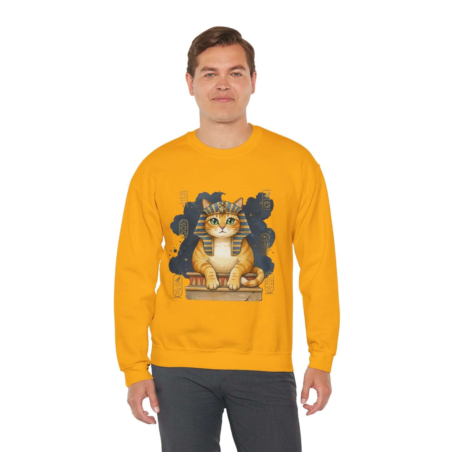 Watercolor Cat painting Unisex Crewneck Sweatshirt style 4