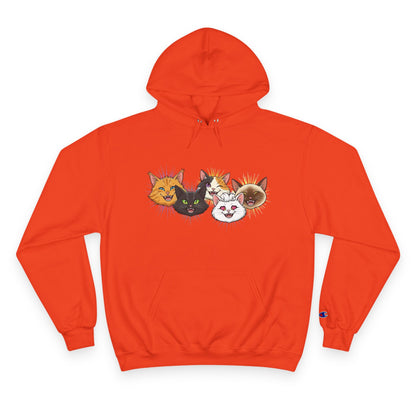 Playful Cats Cozy Unisex Champion Pullover Hoodie