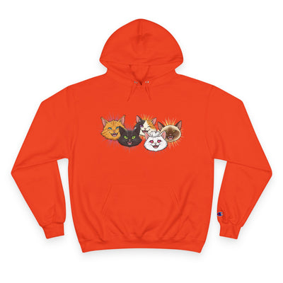 Playful Cat Champion Unisex Hoodie | Cozy Cat Lover Pullover, Pet Themed Gift, Cute Animal Apparel, Perfect for Cat Days