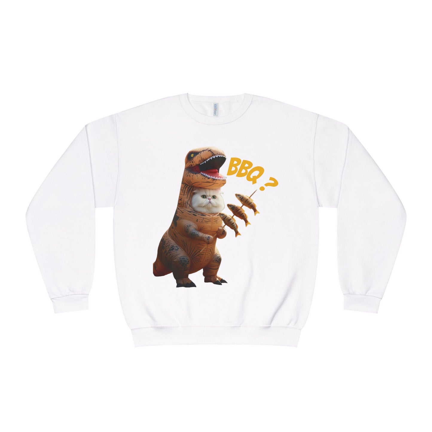 Tyrannosaurus Cat BBQ Unisex NuBlend Crewneck Sweatshirt