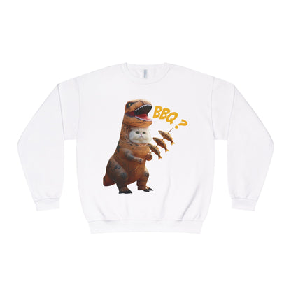 Tyrannosaurus Cat BBQ Unisex NuBlend Crewneck Sweatshirt