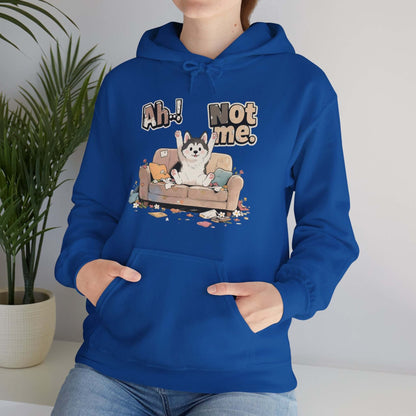Ah Not Me - Cute Husky Unisex Pullover Hoodie for Dog Lover