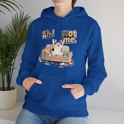 Ah! Not Me. Cute Husky Unisex Pullover Hoodie for Dog Lover