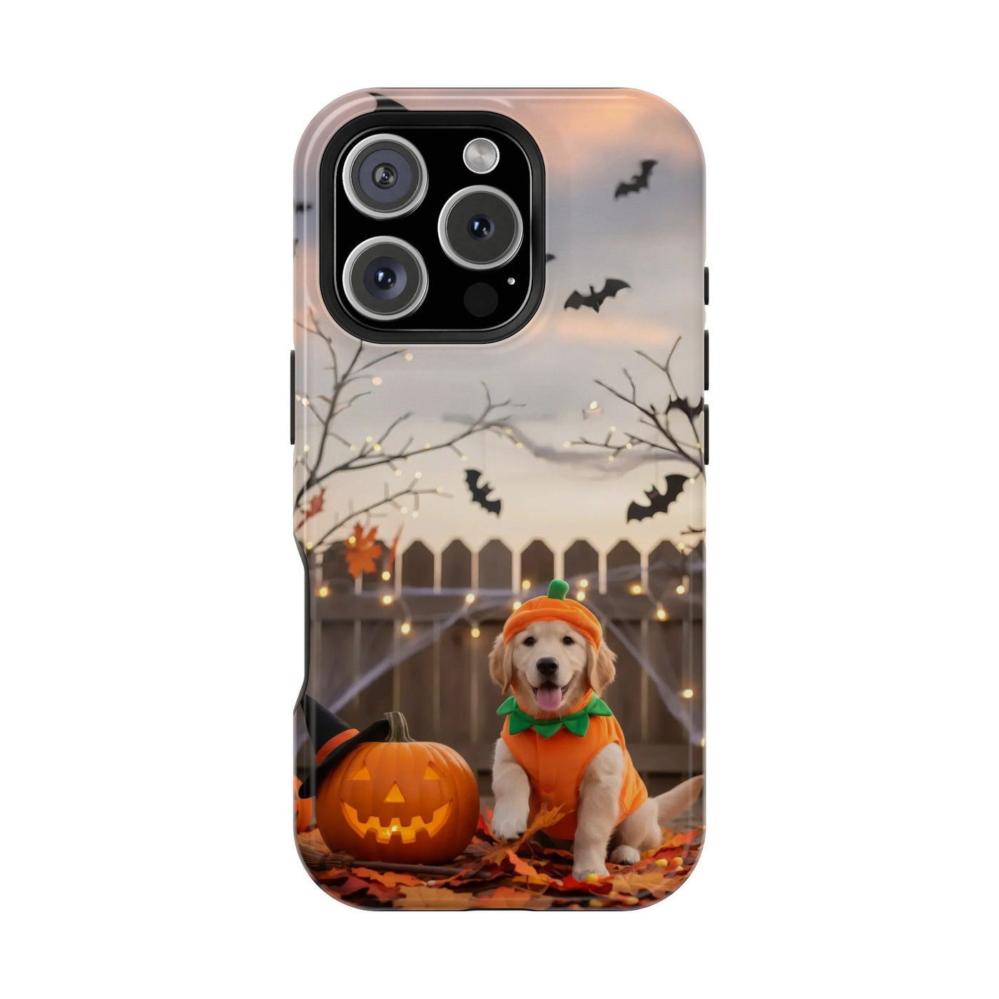 Halloween cute puppy photo style 4 Magnetic Impact-Resistant Phone Case, Cute Dog Design, Pet Owner Gift, Animal Lover Accessory, Birthday Gift for Dog Lovers