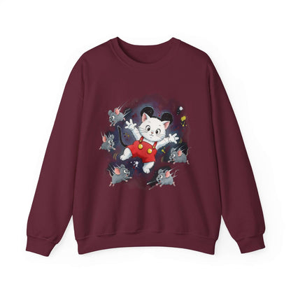 Watercolor Cat painting Unisex Crewneck Sweatshirt style 2