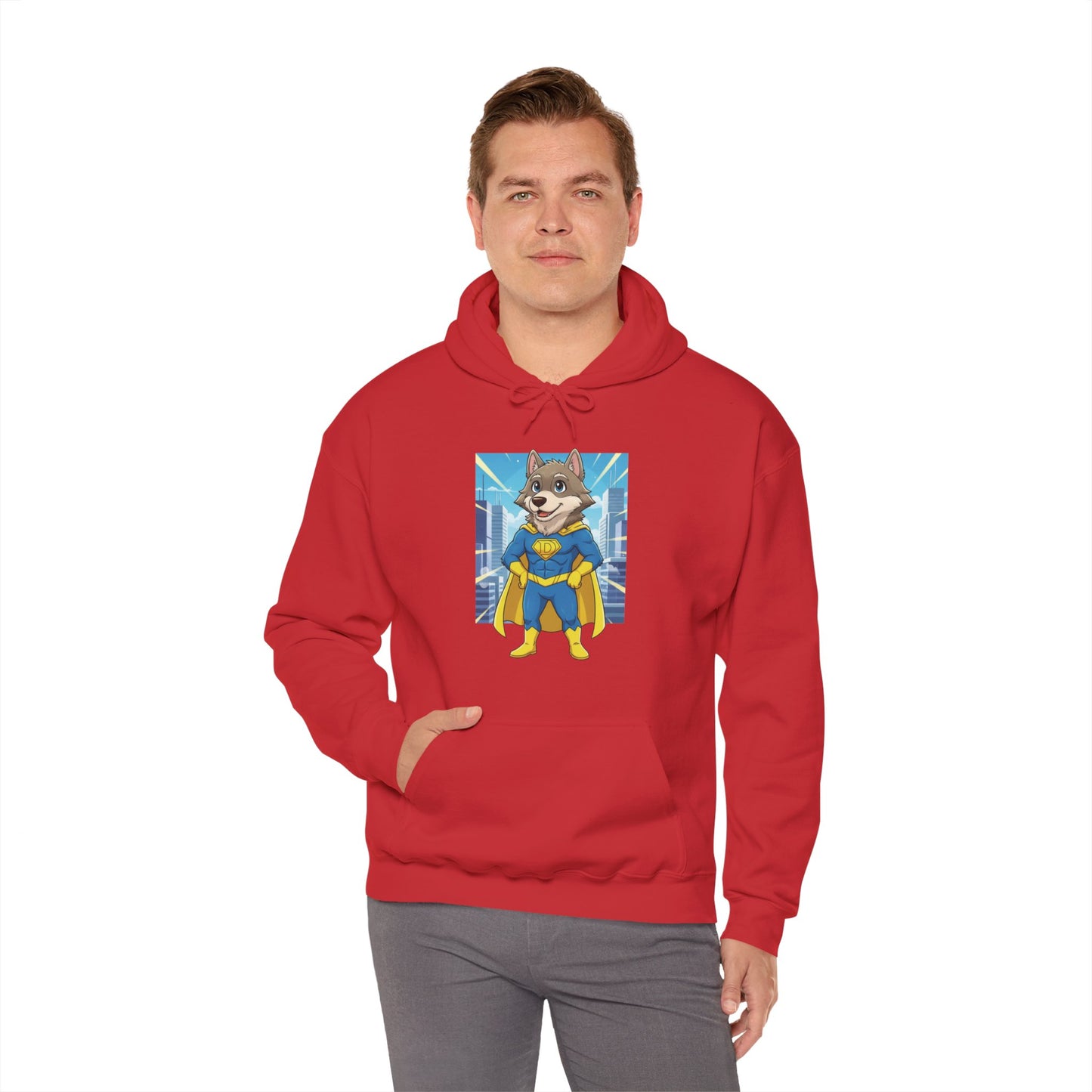 Dog cosplay Superman Funny Design Unisex Hoodie style 1