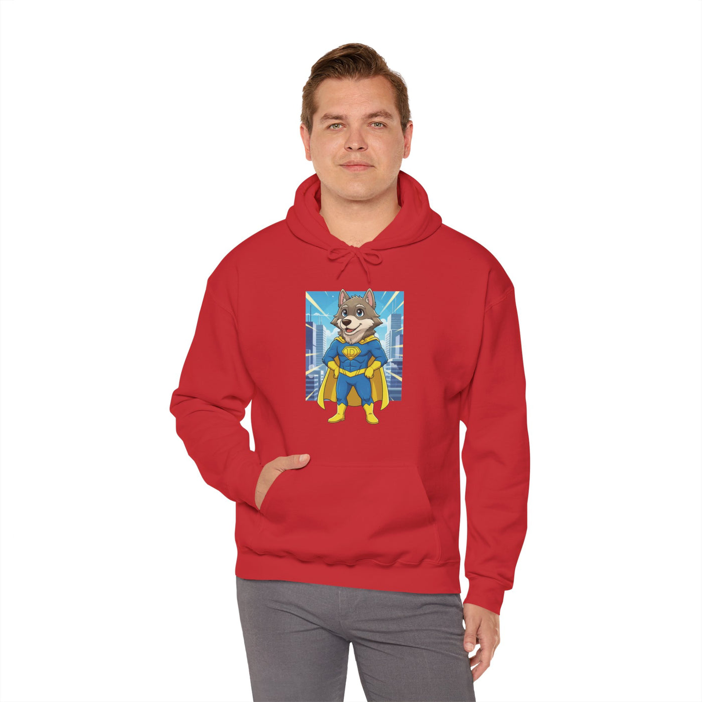 Dog cosplay Superman style 1 Unisex Hoodie - Fun & Playful Design