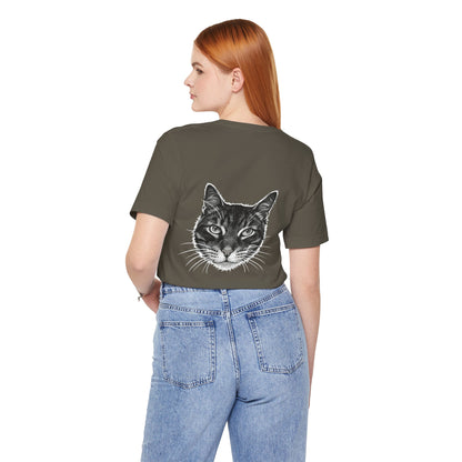 Cat Lover Unisex Tee Cat Head style 1, Perfect Gift for Pet Owners, Vintage Cat Design, Graphic T-shirt, Animal Lover, Casual Wear, Birthday Gift