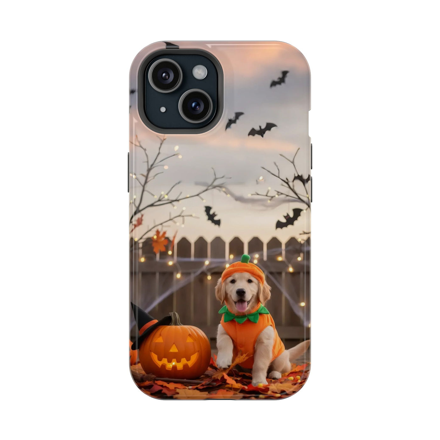 Halloween cute puppy photo style 4 Magnetic Impact-Resistant Phone Case, Cute Dog Design, Pet Owner Gift, Animal Lover Accessory, Birthday Gift for Dog Lovers