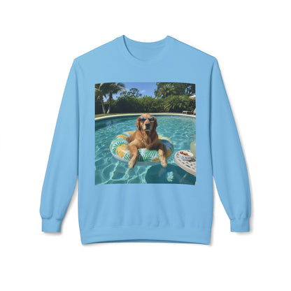 Swimming Pool Vibes Graphic Dog Unisex Crewneck Sweatshirt