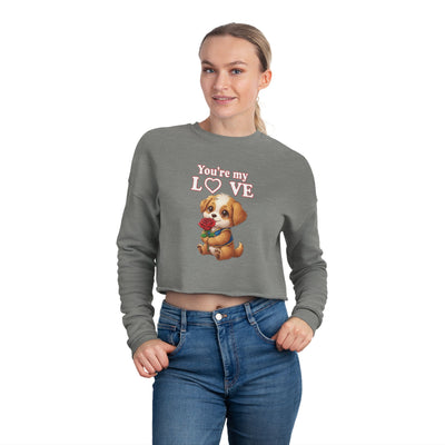 Cropped Dog Lover Sweatshirt - You're My Love style 1