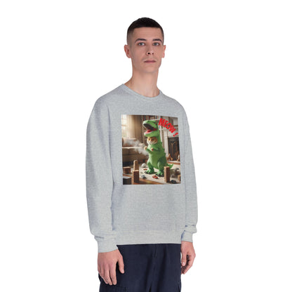 Tyrannosaurus Cat at home Unisex NuBlend Crewneck Sweatshirt
