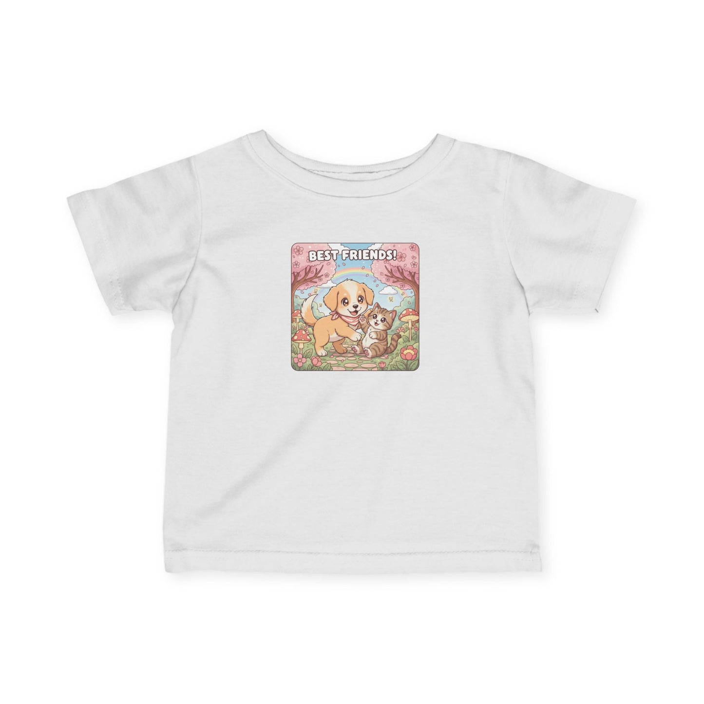Puppy & Kitten Best Friends Infant Baby T-Shirt style 4