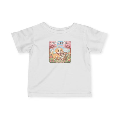 Puppy & Kitten Best Friends Infant Baby T-Shirt style 4