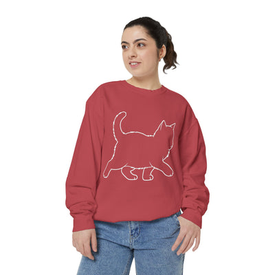 Walking Cat Shadow style 1 Cozy Graphic Unisex Crewneck Sweatshirt
