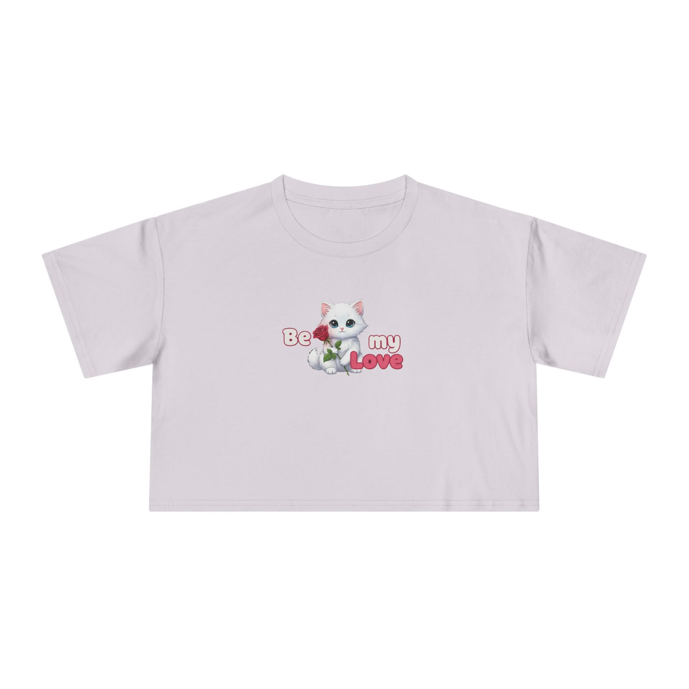 Cute Graphic Crop Tee - 'Be my Love', Women's Fashion, Gift for Animal Lovers, Casual Outfit, Summer Style, Funny Shirt