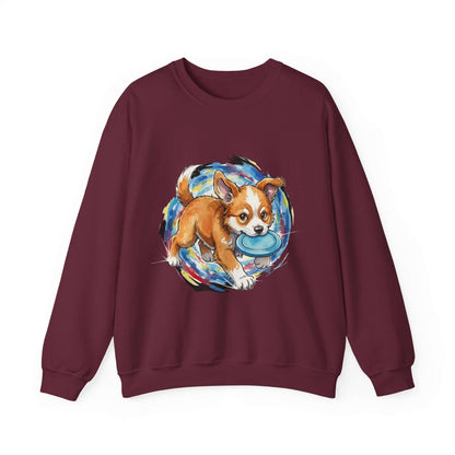 Watercolor Dog painting Unisex Crewneck Sweatshirt style 4