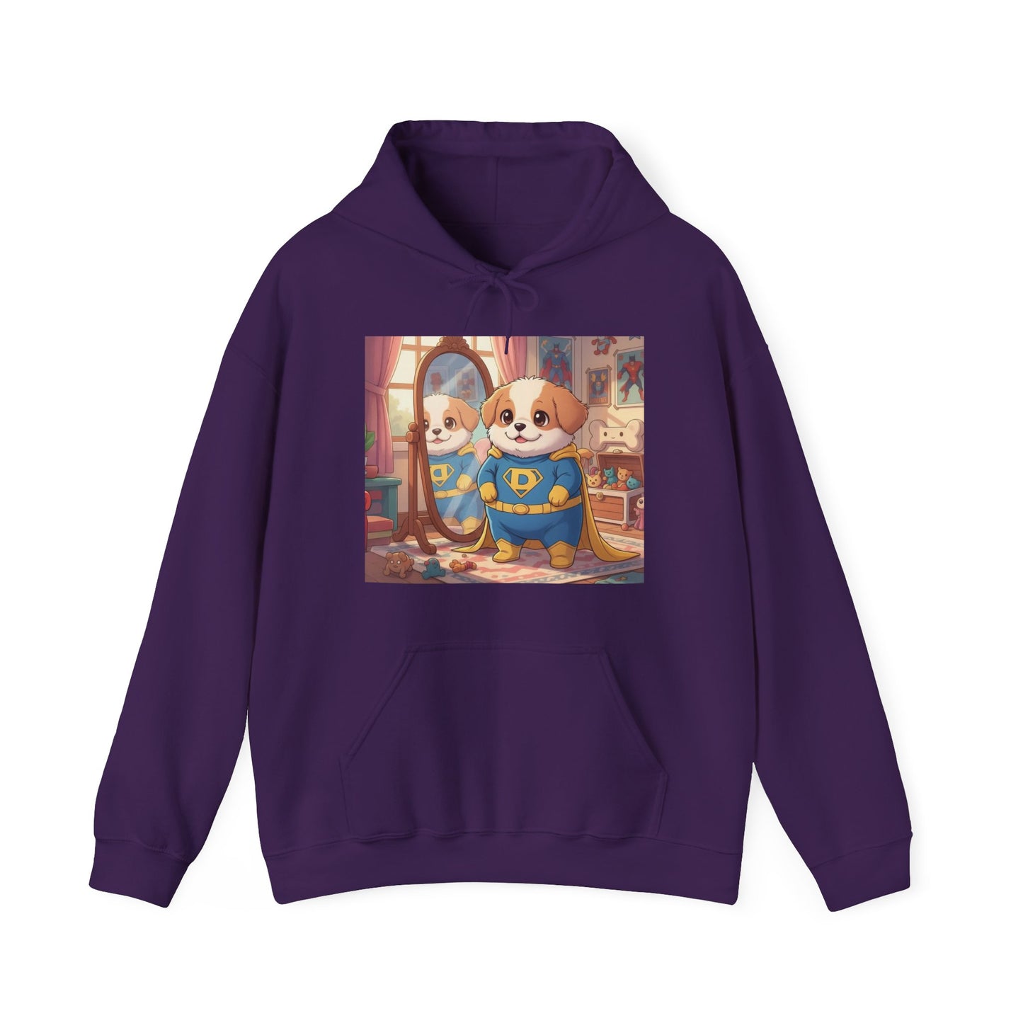Dog cosplay Superman Funny Design Unisex Hoodie style 2