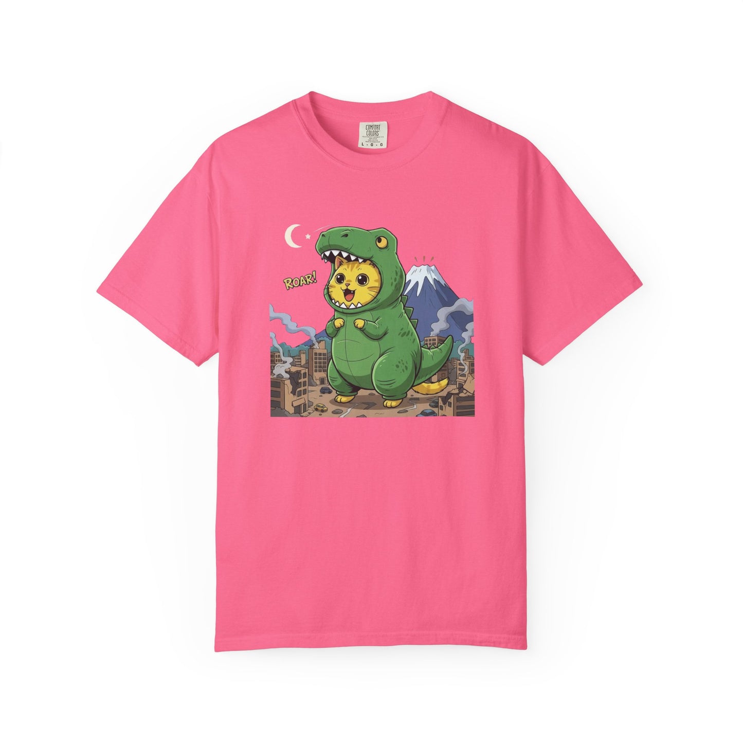Cat cosplay Godzilla Funny Design Unisex T-Shirt style 1