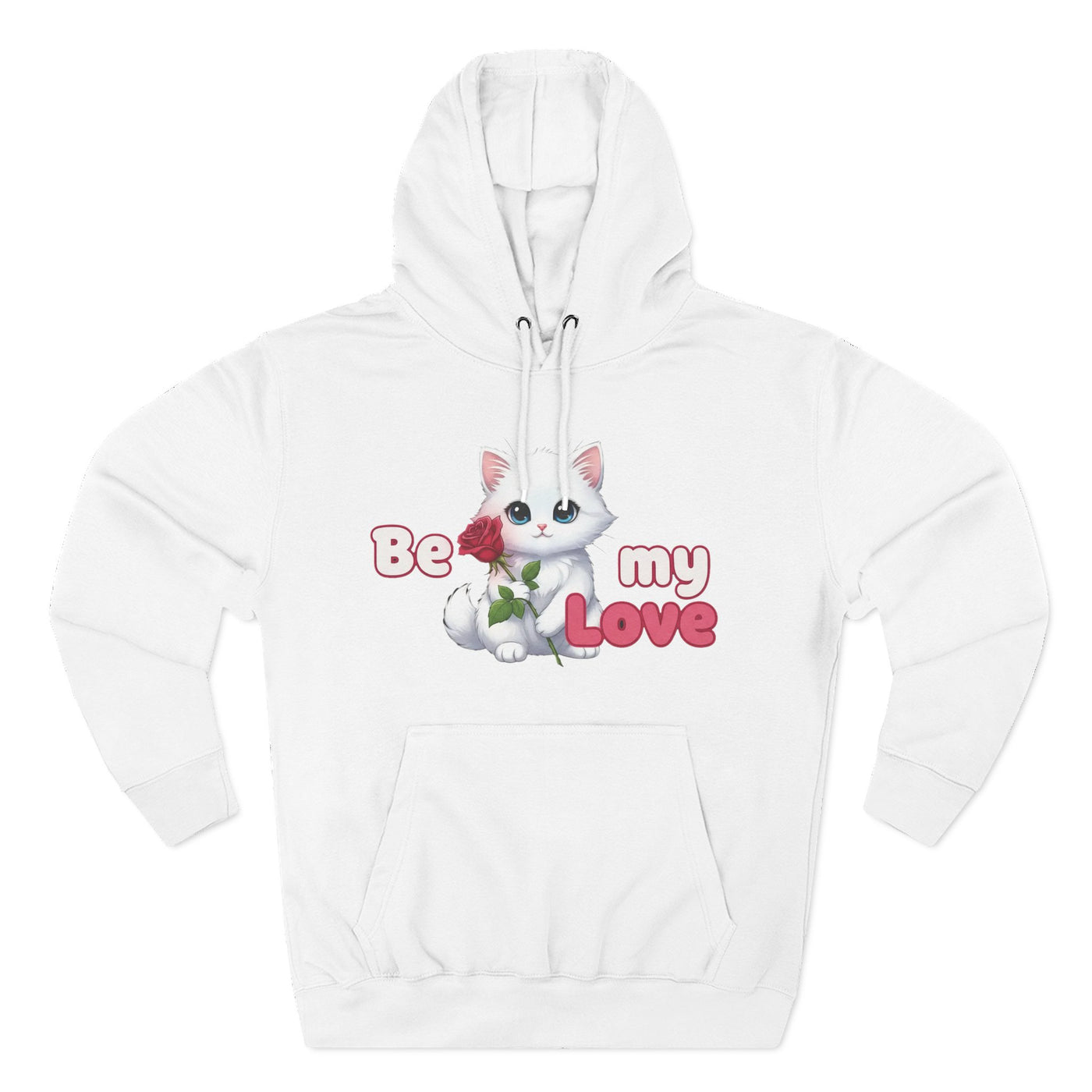 Cat Be My Love Fleece Hoodie for Cozy Comfort