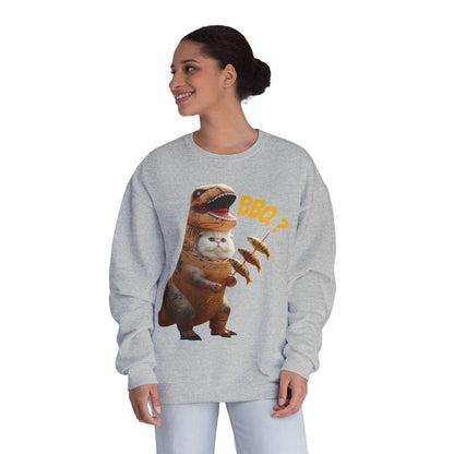 Tyrannosaurus Cat BBQ Unisex NuBlend Crewneck Sweatshirt