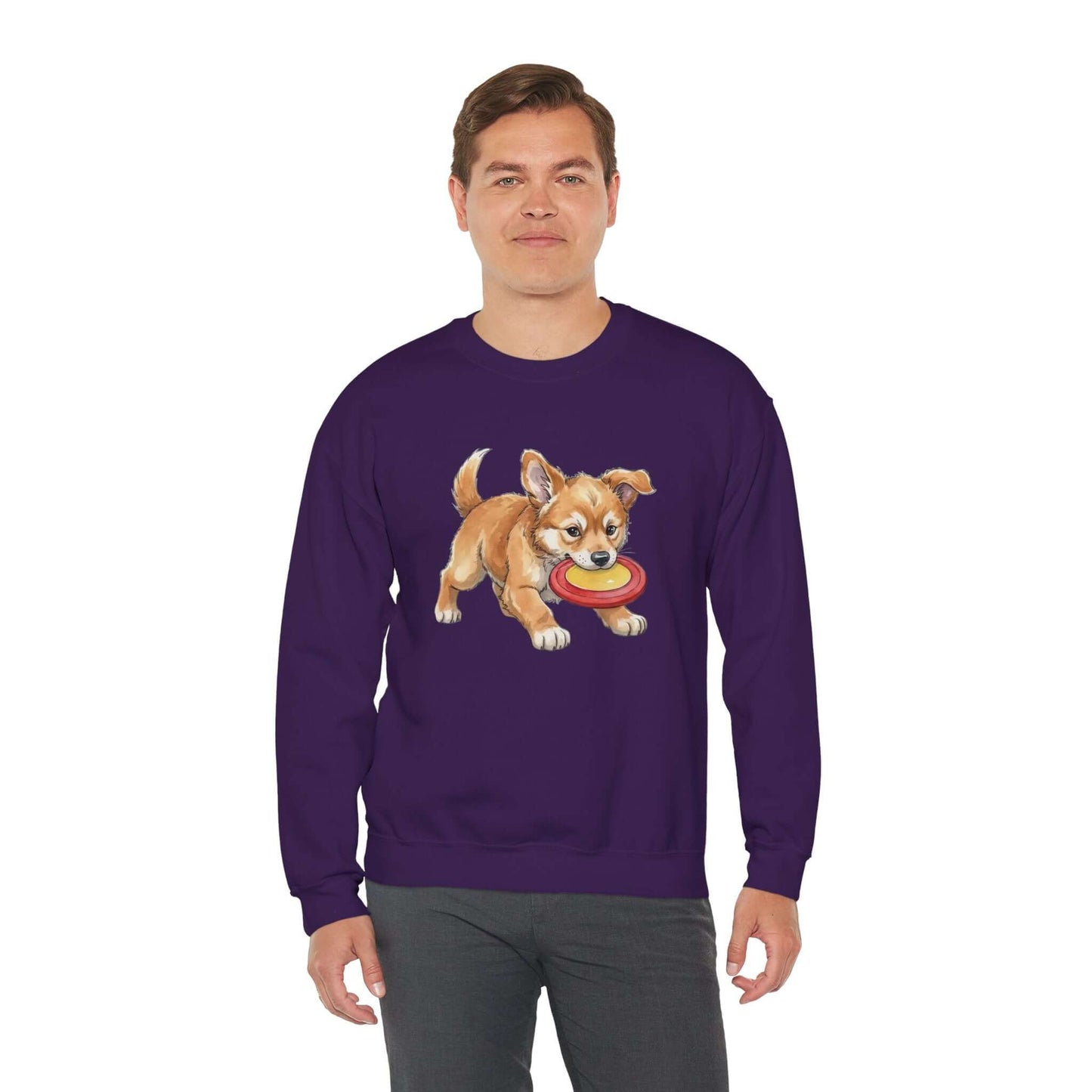 Watercolor Dog painting Unisex Crewneck Sweatshirt style 5