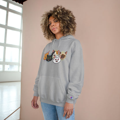 Playful Cats Cozy Unisex Champion Pullover Hoodie