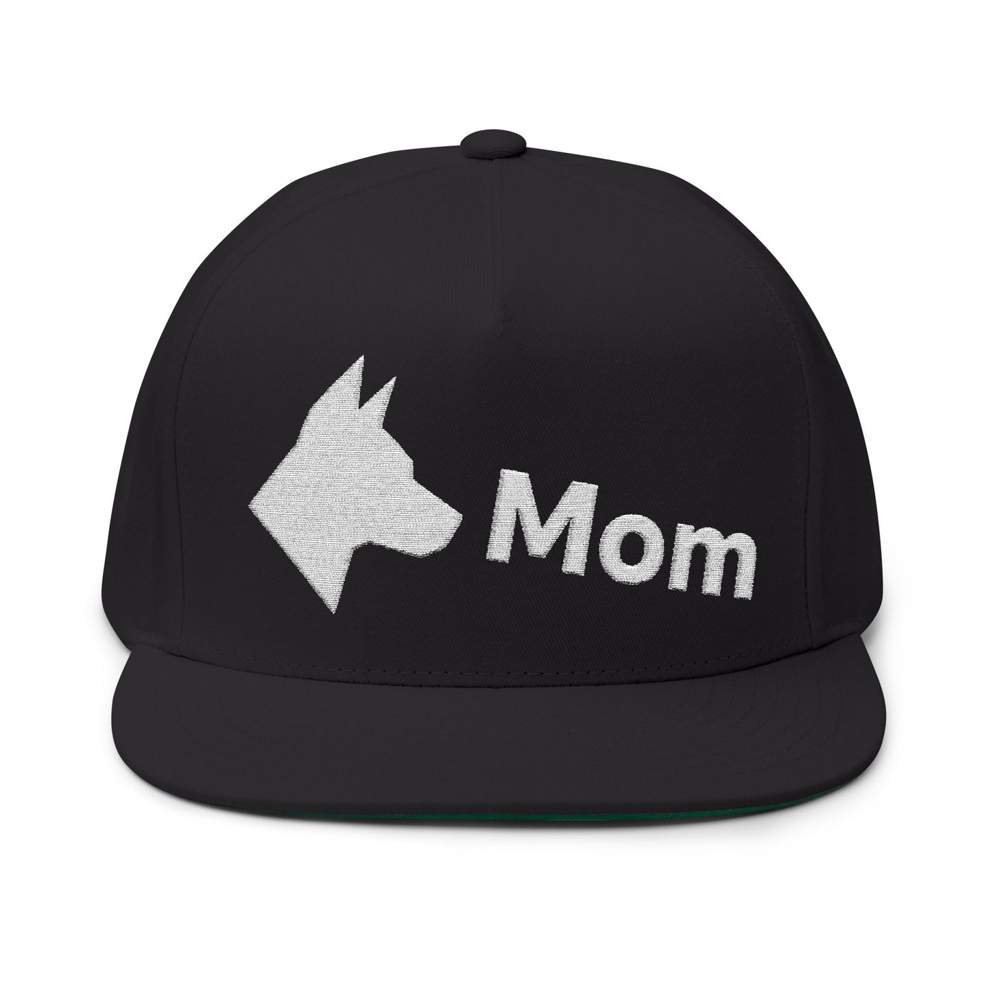 Stylish Embroidered Dog Mom Flat Bill Cap style 3