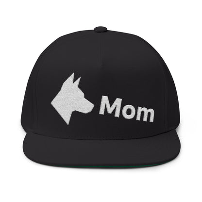 Stylish Embroidered Dog Mom Flat Bill Cap style 3