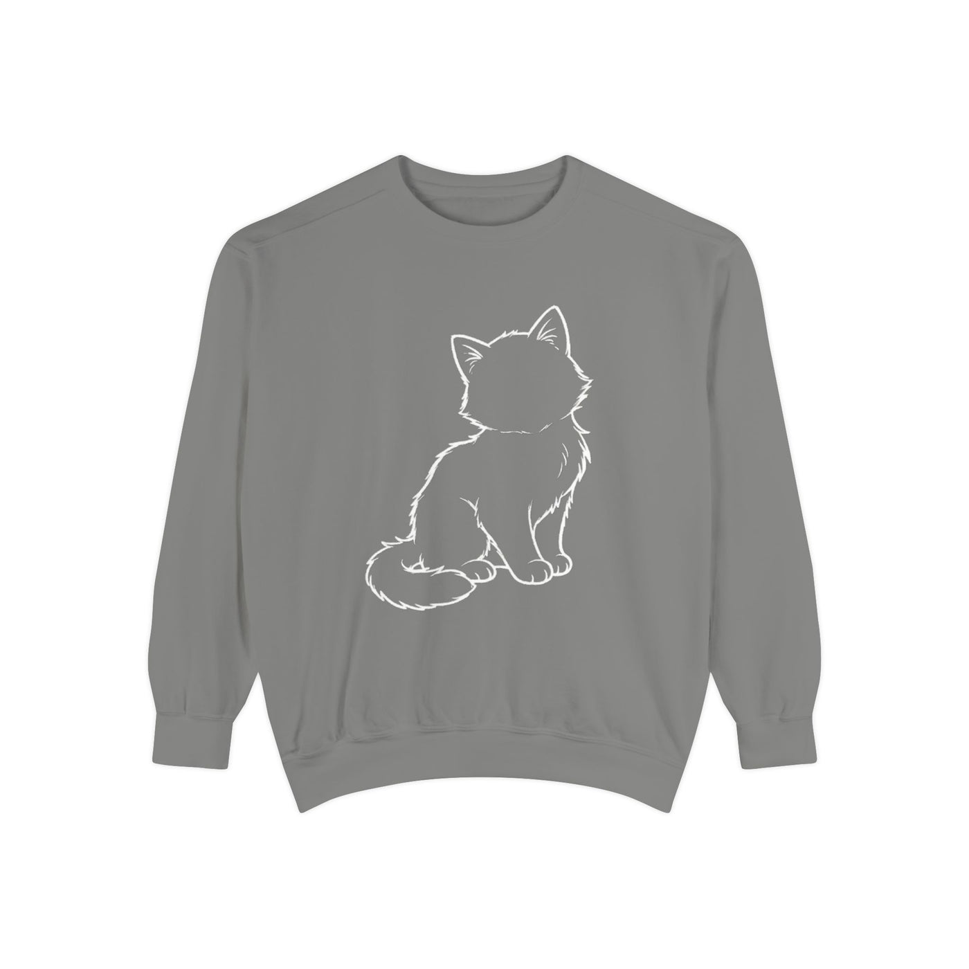 Sitting Cat Shadow style 1 Cozy Graphic Unisex Crewneck Sweatshirt