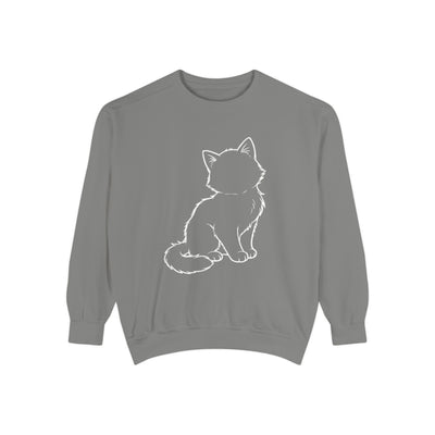 Sitting Cat Shadow style 1 Cozy Graphic Unisex Crewneck Sweatshirt