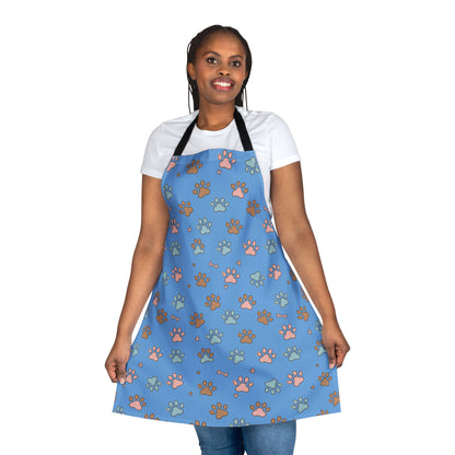 Cute Dog Paw Print 5-Color Straps Kitchen Apron