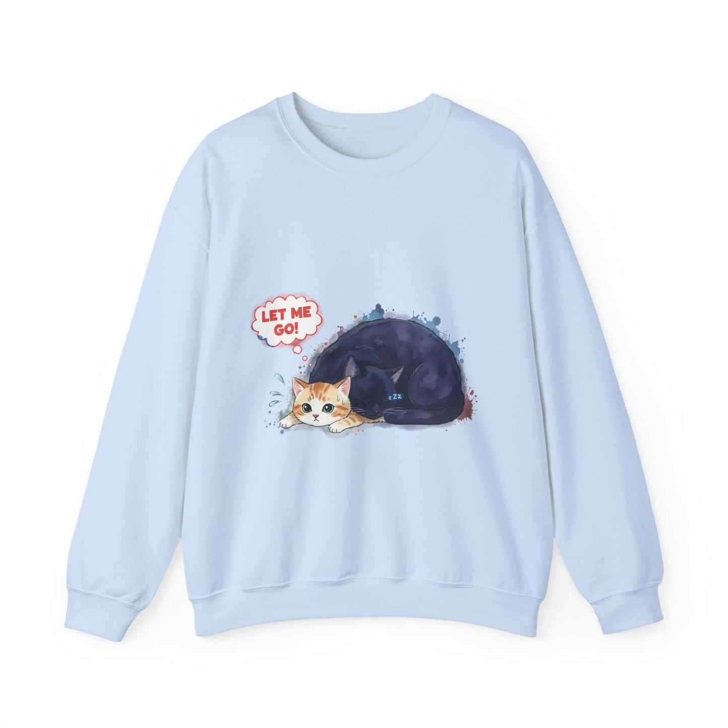 Watercolor Cat painting Unisex Crewneck Sweatshirt style 1