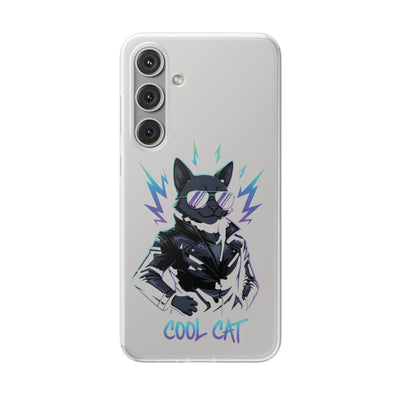 Cool Cat Anime style Flexi Case for Cat Lovers