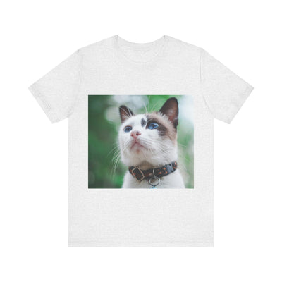 Cat with blue eyes - Unisex Jersey Short Sleeve Tee